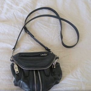 Alexander Wang Micro Marti Black Leather Crossbody